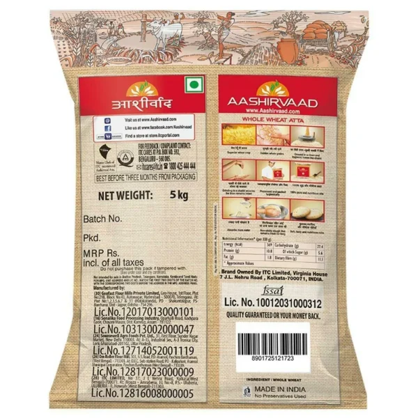 Aashirvaad Chakki Atta - Whole Wheat