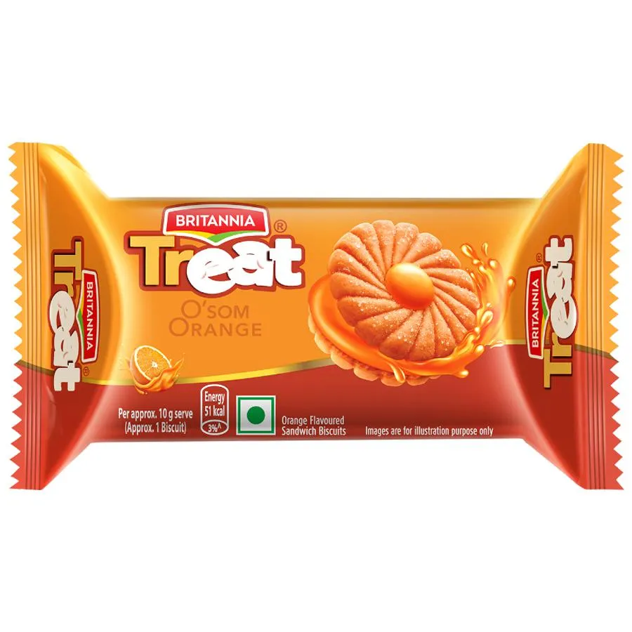 Britannia Treat O'som Orange Cream Biscuit