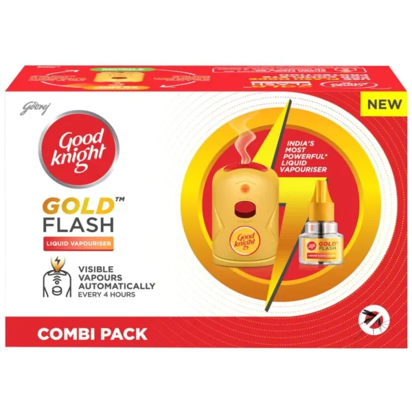 Good Knight Gold Flash Liquid Vapouriser Machine + Refill, 45 ml