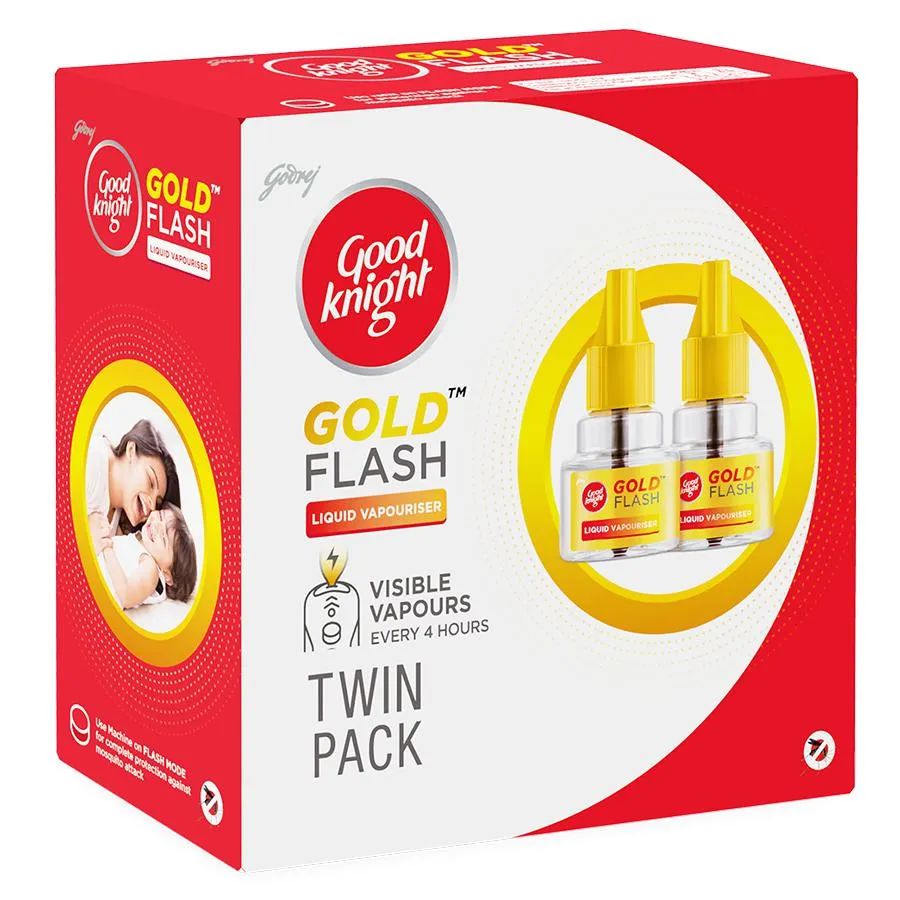 Good knight Gold Flash Liquid Vapouriser, 45 ml, Pack of 2