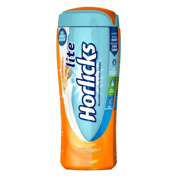 Horlicks Lite Regular Malt, 450 gm Jar