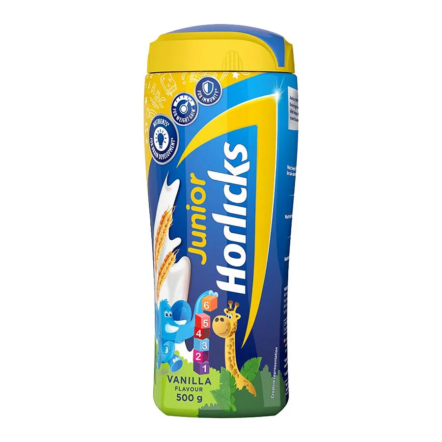 Junior Horlicks Vanilla, 500 gm Jar