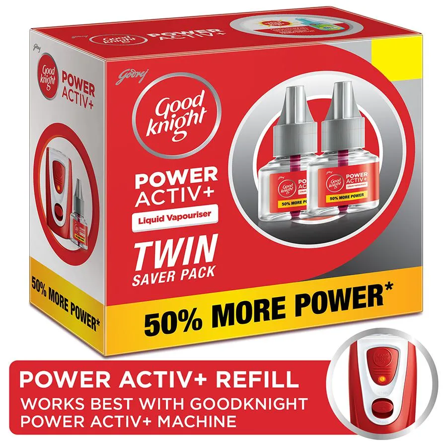 Good knight Power Active+ Liquid Vapourizer, 45ml, Pack of 2