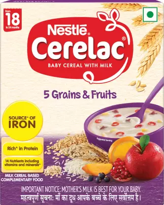Nestle Cerelac 5 Grains & Fruits, 300 gm
