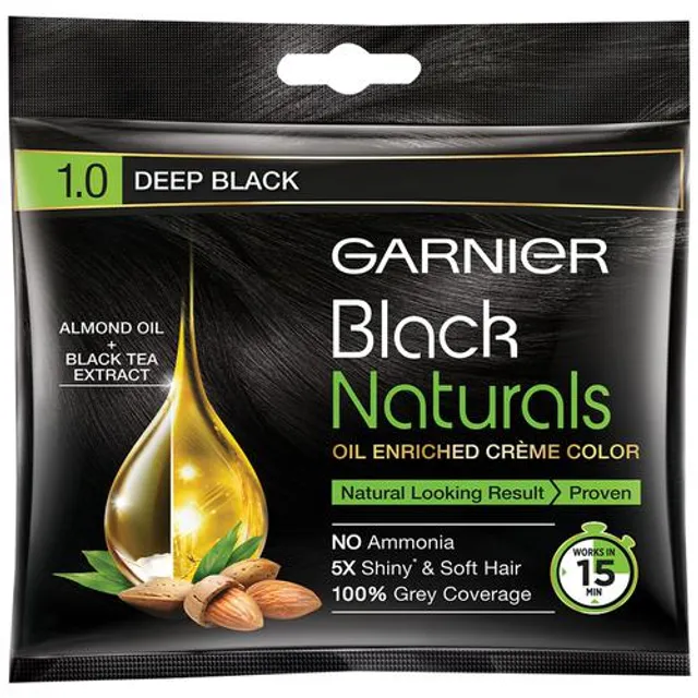Garnier Black Natural Hair Colour, 20 ml + 20 gm