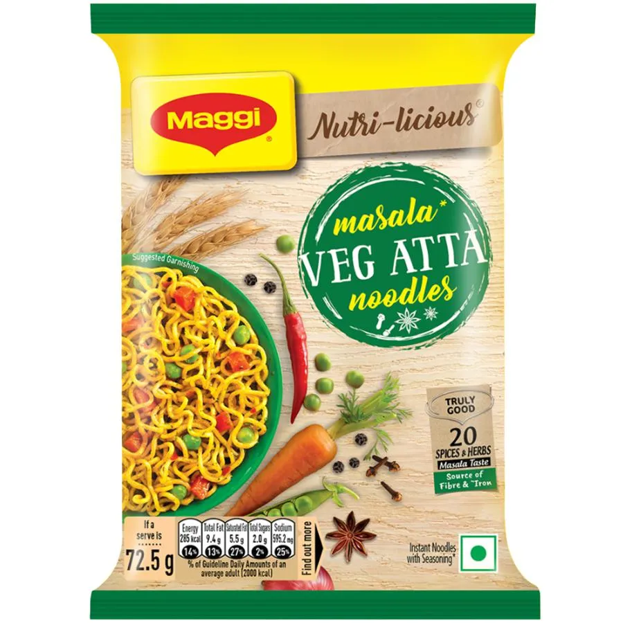 MAGGI Masala Veg Atta Noodles, 72.5 gm