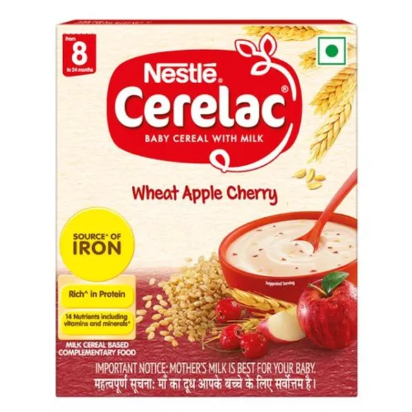 Nestle CERELAC Wheat Apple Cherry, 300 gm Nestle CERELAC Wheat Apple Cherry, 300 gm