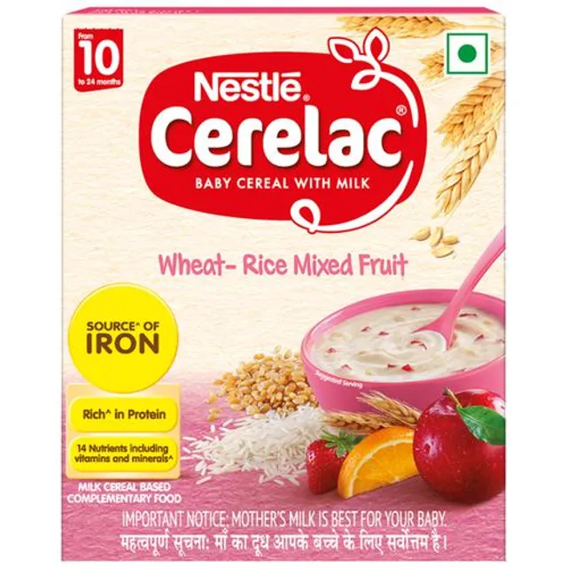 Nestle CERELAC Wheat Rice Mixed Fruit, 300 gm