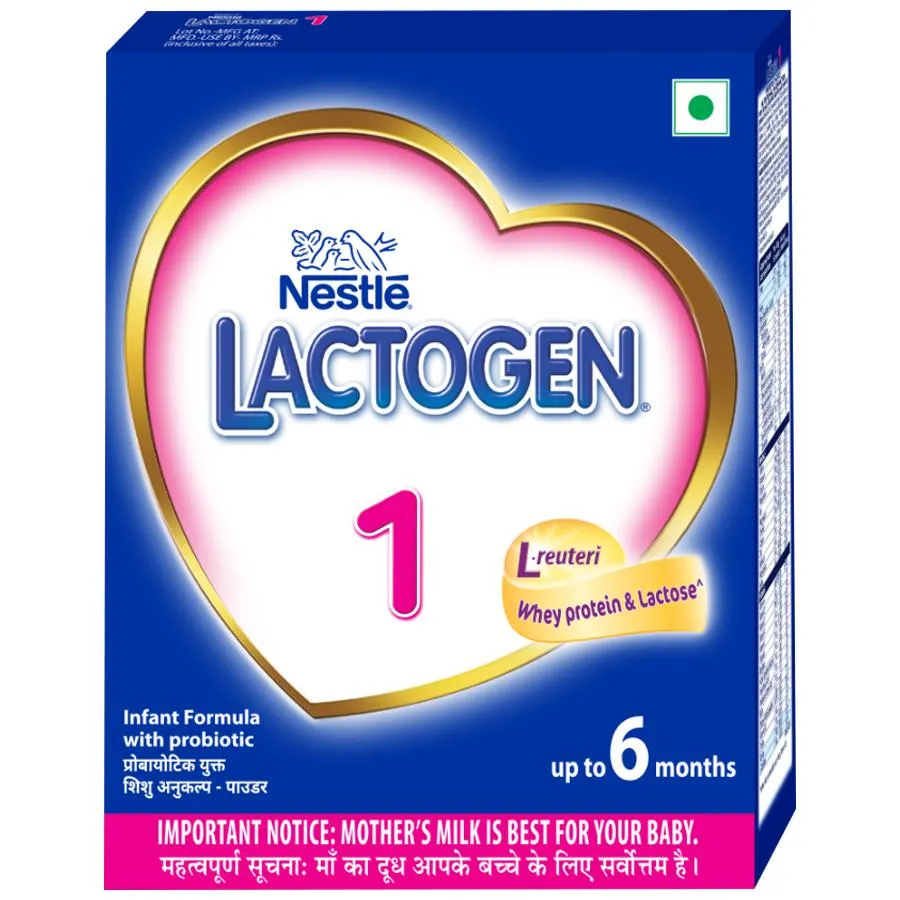 Nestle Lactogen Infant Formula Powder - With Probiotic, Stage 1, Up To 6 Months, Whey Protein & Lactose