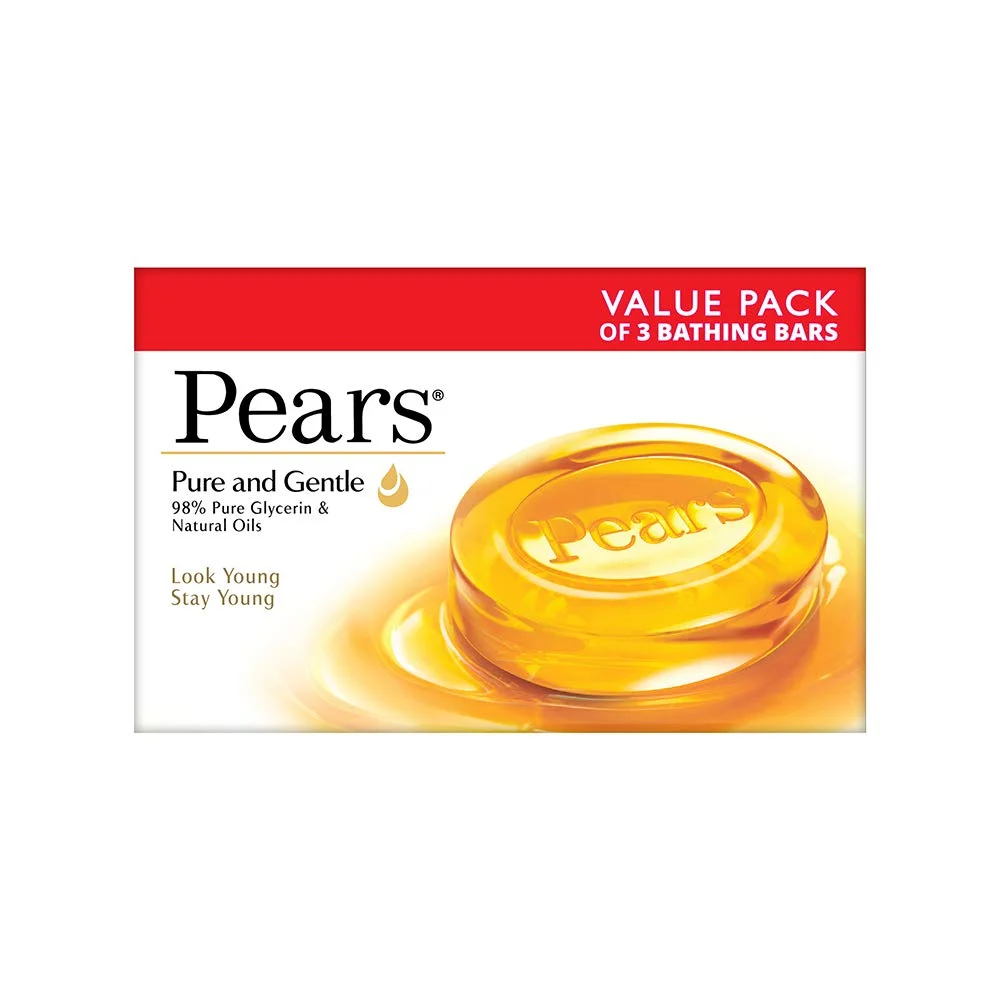 Pears Moisturising Bathing Bar Soap with Glycerine Pure & Gentle For Golden Glow