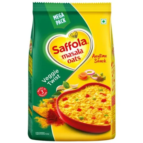 Saffola Masala Oats, Veggie Twist, 500 gm